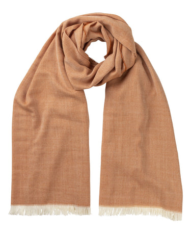 Escorial Herringbone Featherweight Stole - Apricot